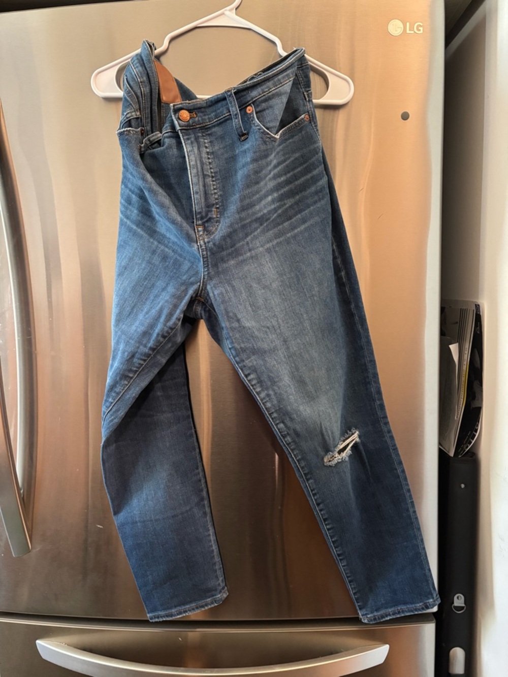 Madewell Women's Skinny Jeans in Medium Blue Denim - 9” High Rise Skinny Crop